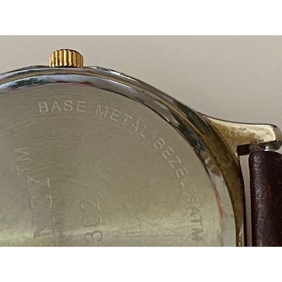 Regency Men's Brown Leather Stainless Steel Water Resistant Quartz Battery Watch - Picture 14 of 16